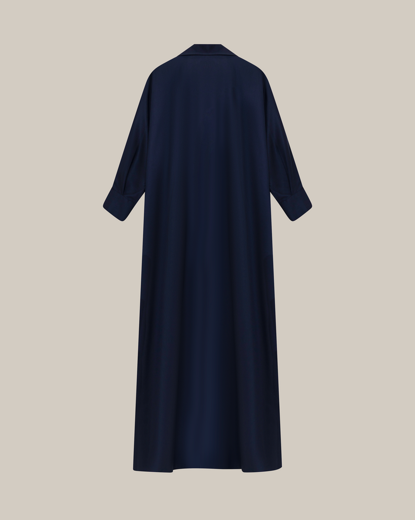 Relaxed Fit Shirt Abaya blue