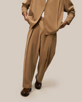 Pleated Jacket & Relaxed Fit Pleated Pants
