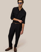 Blend Modal Shirt & Wide Fit Pleated Pants