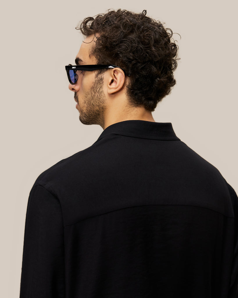 Blend Modal Shirt & Wide Fit Pleated Pants